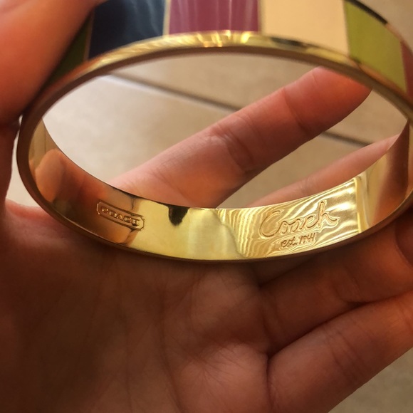Women’s Coach multi color gold Bangle Bracelet - Picture 6 of 8